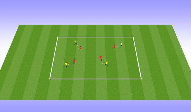 Football/Soccer Session Plan Drill (Colour): Cat & Mouse