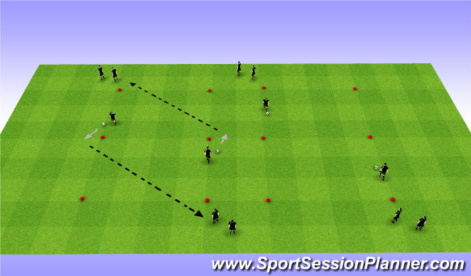 Football/Soccer Session Plan Drill (Colour): Warm Up
