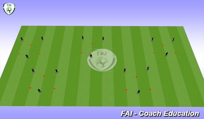 Football/Soccer Session Plan Drill (Colour): Warm Up