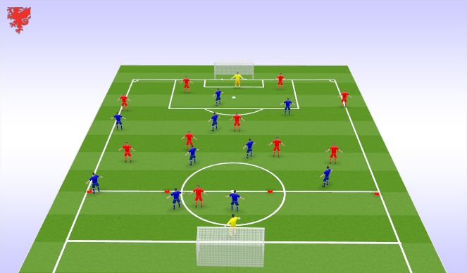 Football/Soccer Session Plan Drill (Colour): Match Prep