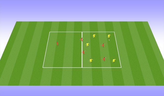 Football/Soccer Session Plan Drill (Colour): Possession in Half