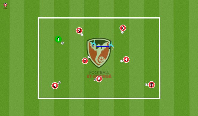 Football/Soccer Session Plan Drill (Colour): Moving Goal
