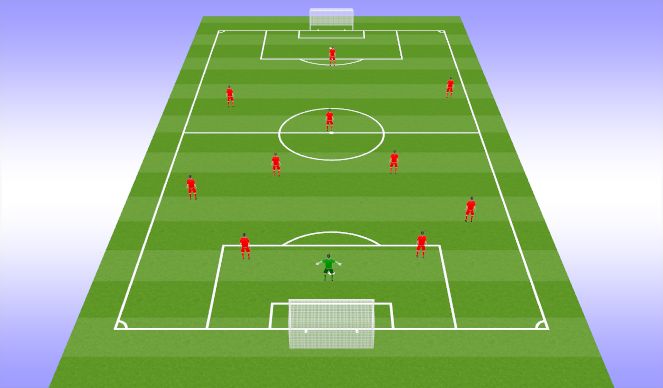 Football/Soccer Session Plan Drill (Colour): 11v0 - PM
