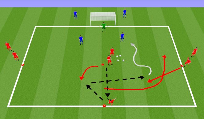 Football/Soccer Session Plan Drill (Colour): 2V2 - AM