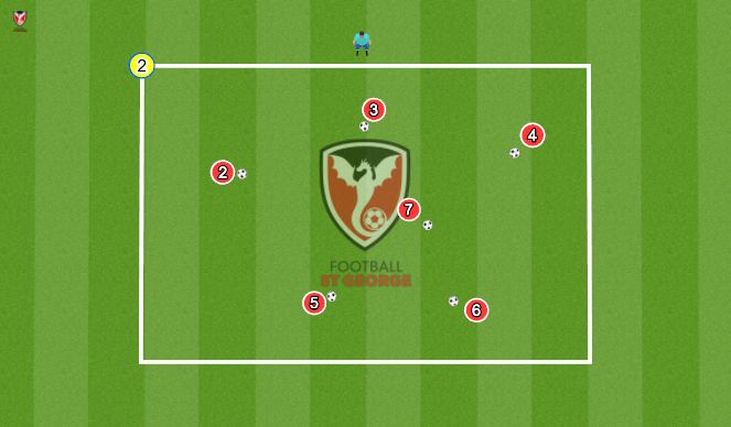 Football/Soccer Session Plan Drill (Colour): Snake