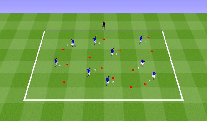 Football/Soccer Session Plan Drill (Colour): Ball Mastery/Physical Literacy