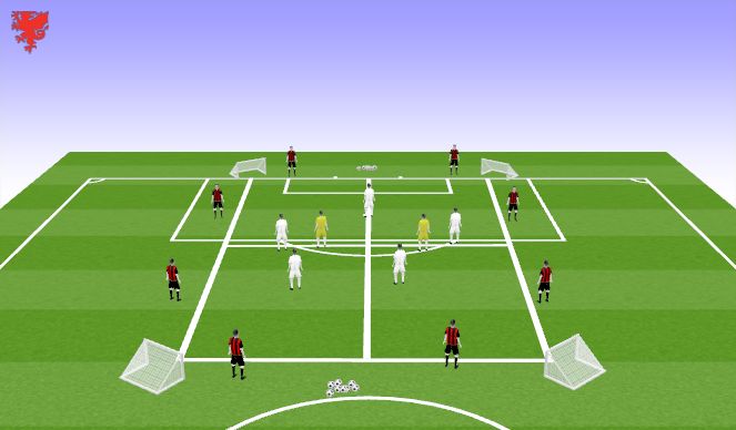 Fútbol Ejercicio del Plan de Sesiones (Color): Positional Rondo - 8v5+2