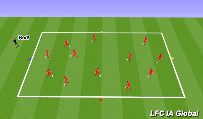 Football/Soccer Session Plan Drill (Colour): Athletic Development: Agility/Speed work