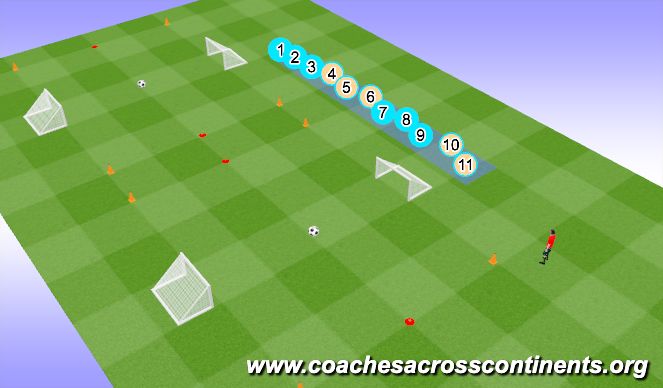 Football/Soccer Session Plan Drill (Colour): Tout en
