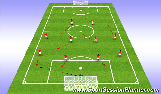 Football/Soccer Session Plan Drill (Colour): Shaddow Play