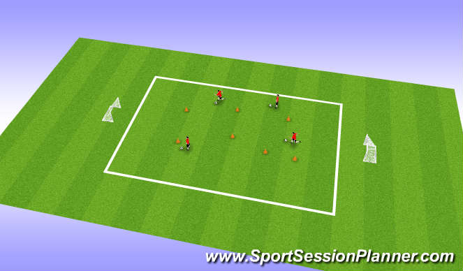 Football/Soccer Session Plan Drill (Colour): Zoo Game