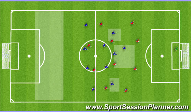 Football/Soccer Session Plan Drill (Colour): 11v11 Set up