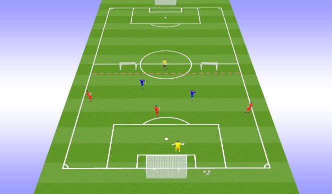 Football/Soccer Session Plan Drill (Colour): 4v2+1