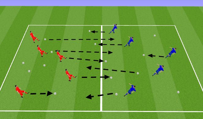 Football/Soccer Session Plan Drill (Colour): Clean Your Room