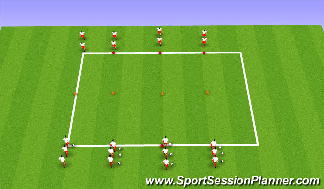 Football/Soccer Session Plan Drill (Colour): Technical (Fakes)