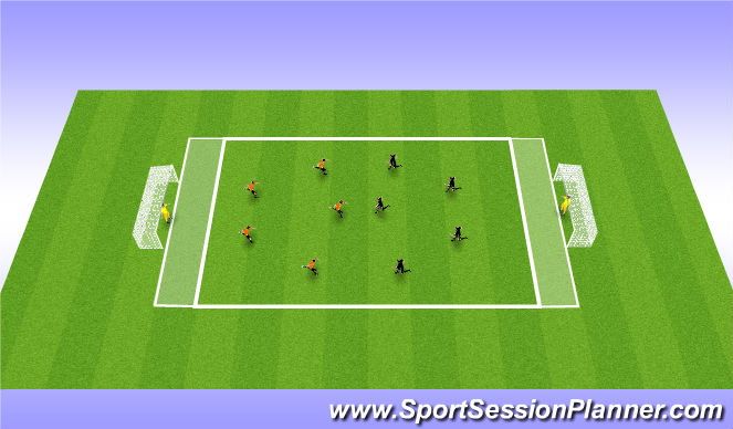 Football/Soccer Session Plan Drill (Colour): SSG