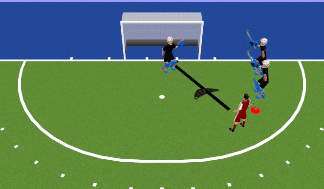 Hockey Session Plan Drill (Colour): Nooit Gemeen!