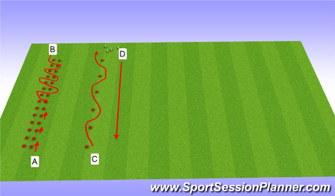 Football/Soccer Session Plan Drill (Colour): Screen 1 warm up