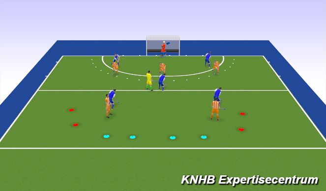 Hockey Session Plan Drill (Colour): Spelvorm - Recht halen