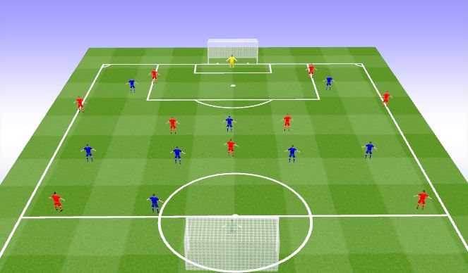 Football/Soccer Session Plan Drill (Colour): Play 8v7