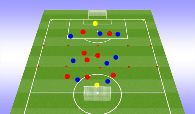 Football/Soccer Session Plan Drill (Colour): 8v8