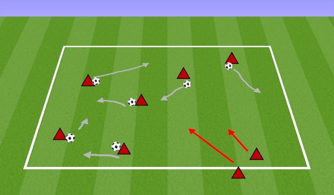 Football/Soccer Session Plan Drill (Colour): FLUSH THE TOILET