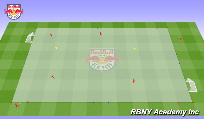 Football/Soccer Session Plan Drill (Colour): Main Activity