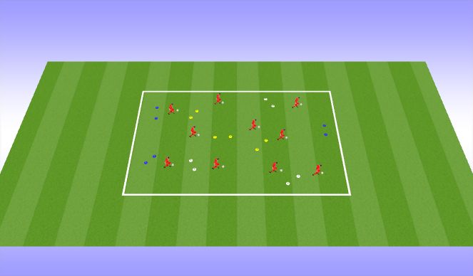 Football/Soccer Session Plan Drill (Colour): ball mastery gates