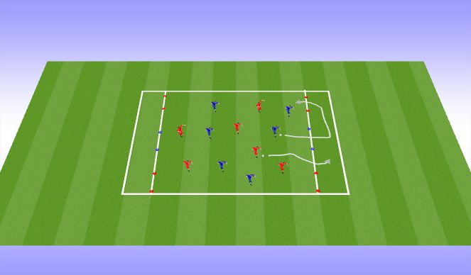 Football/Soccer Session Plan Drill (Colour): small sided game (dribbling)