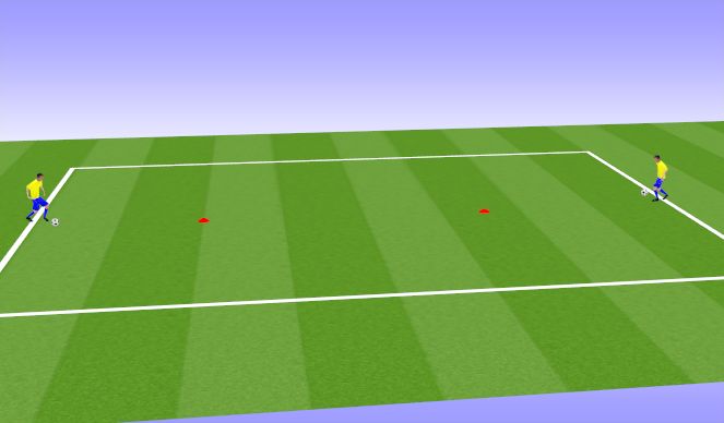 Football/Soccer Session Plan Drill (Colour): DT1 - Dribbling & Turning 1