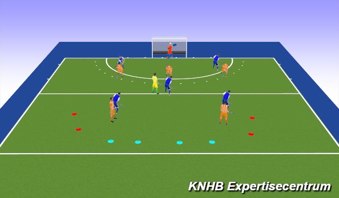 Hockey Session Plan Drill (Colour): Recht halen