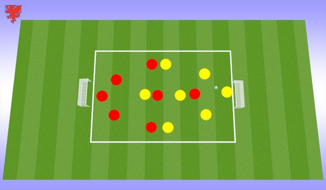 Football/Soccer Session Plan Drill (Colour): SSG 7V7