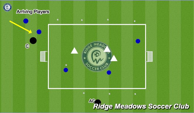 Football/Soccer Session Plan Drill (Colour): Arrival Activity (10 mins)