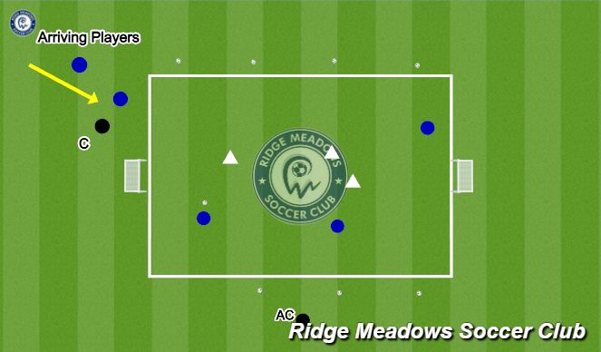Football/Soccer Session Plan Drill (Colour): Arrival Activity (10 Minutes)