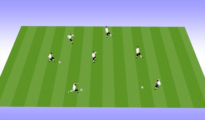 Football/Soccer Session Plan Drill (Colour): Free Movement Passing
