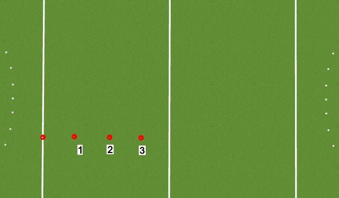 Hockey Session Plan Drill (Colour): Warming up met bal