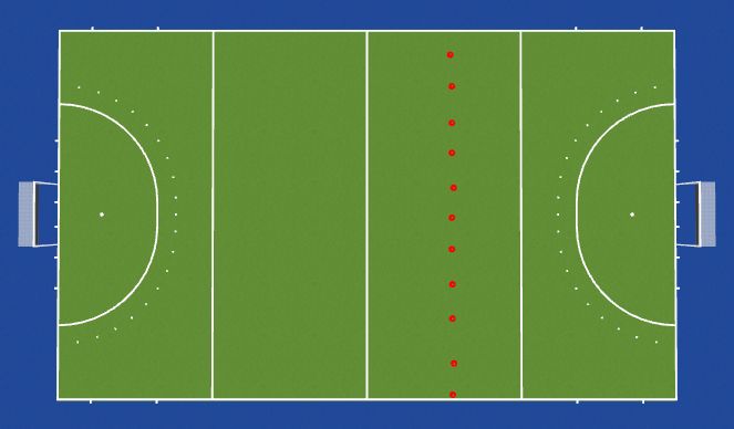 Hockey Session Plan Drill (Colour): Eindpartij aanval vs verdediging