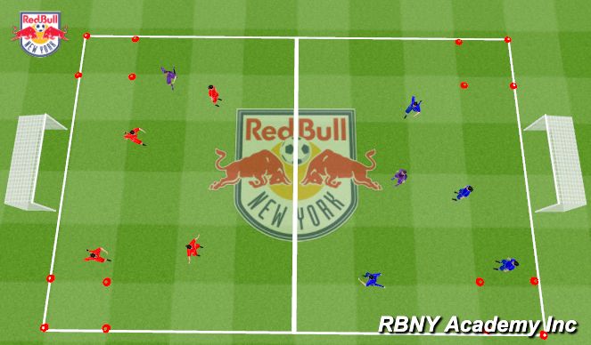 Football/Soccer Session Plan Drill (Colour): Conditioned Game
