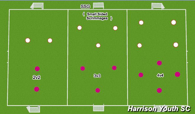 Football/Soccer Session Plan Drill (Colour): SSG (Small Sided Scrimmages)