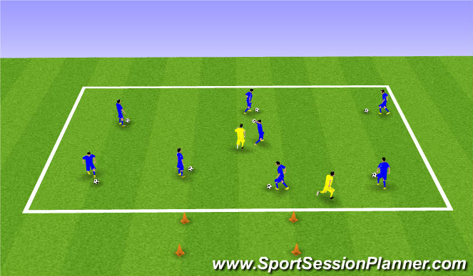 Football/Soccer Session Plan Drill (Colour): Warm Up