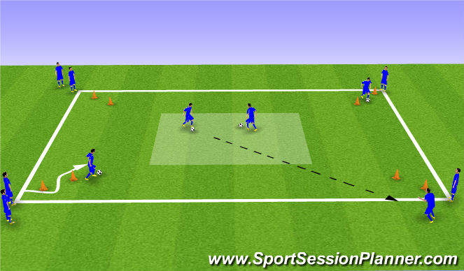 Football/Soccer Session Plan Drill (Colour): Technical