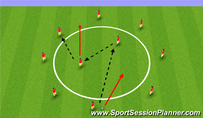 Football/Soccer Session Plan Drill (Colour): Technical Passing