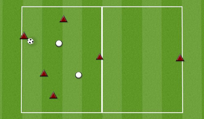 Football/Soccer Session Plan Drill (Colour): TRANSITION 5V2