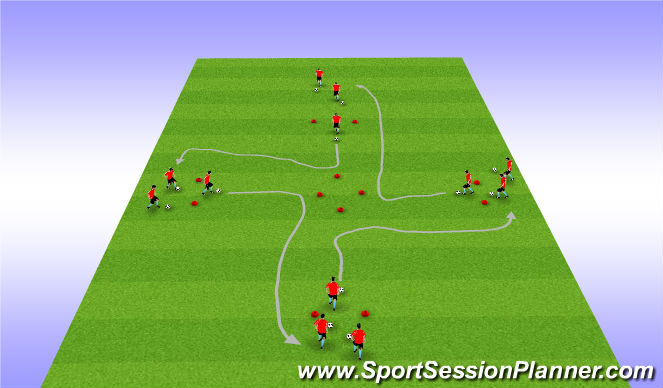 Football/Soccer Session Plan Drill (Colour): Diamond