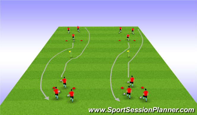 Football/Soccer Session Plan Drill (Colour): Simple
