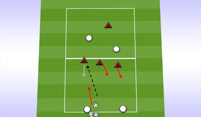 Football/Soccer Session Plan Drill (Colour): 3V2+2V1
