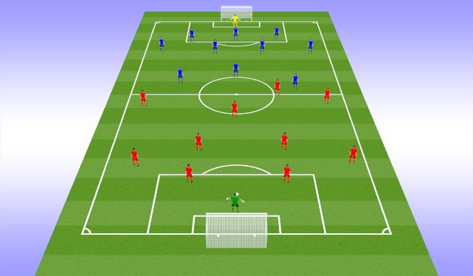 Football/Soccer Session Plan Drill (Colour): 11V11