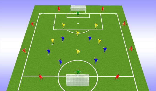 Football/Soccer Session Plan Drill (Colour): TRAINING GAME
