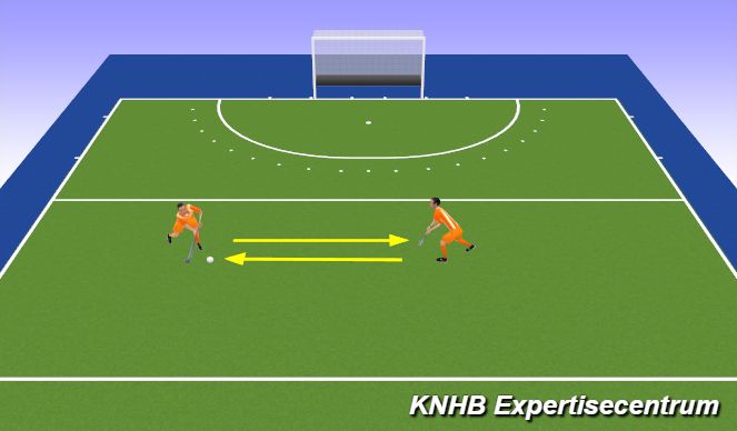 Hockey Session Plan Drill (Colour): Techniek - duwpass