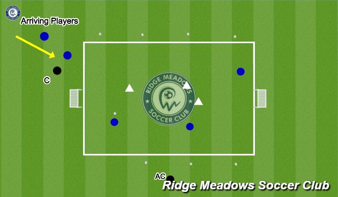 Football/Soccer Session Plan Drill (Colour): Arrival Activity (10 Minutes)